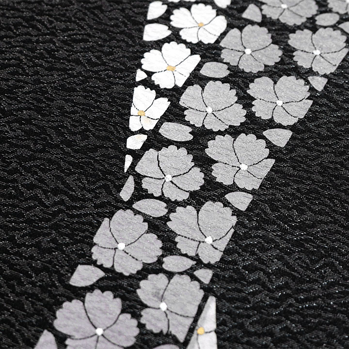 東京友禅 菅有鬼一 謹製 染袋帯【桜 モノトーン】 [241222-hukuro-1