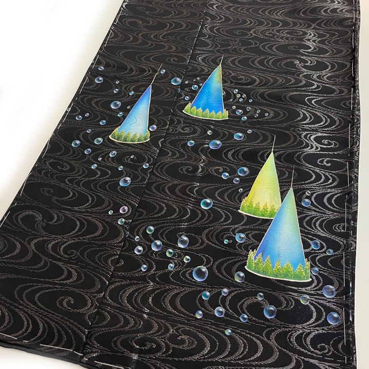 銀通し絹地 訪問着【流水に島】 [250627-ho-1] - ￥180,000 : 着物 ま