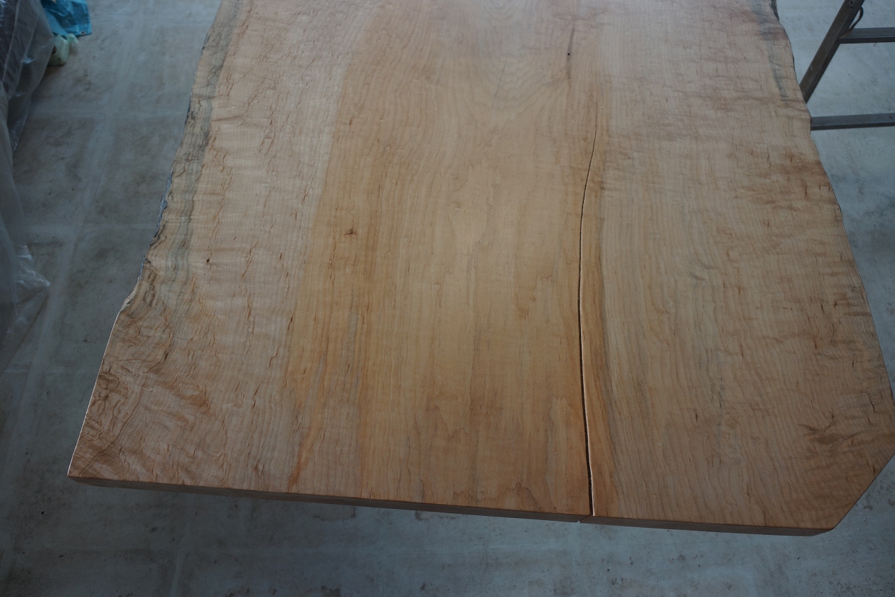 天然木 新潟工場 楓材 一枚板 DIYテーブル用天板 セール｜一枚板