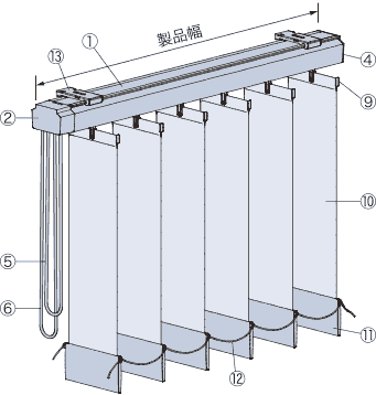 標準タイプ バーチカルブラインド タチカワ｜オフィス・店舗・施設向け