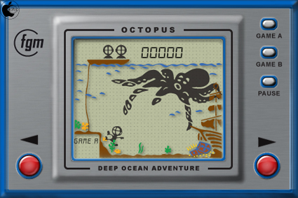 ゲーム&ウオッチ風アプリ「Octopus - original ocean adventure」を