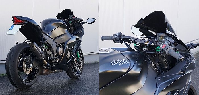 ドイツABM製 カワサキZX-10Rアップハンドル化用カスタムパーツ
