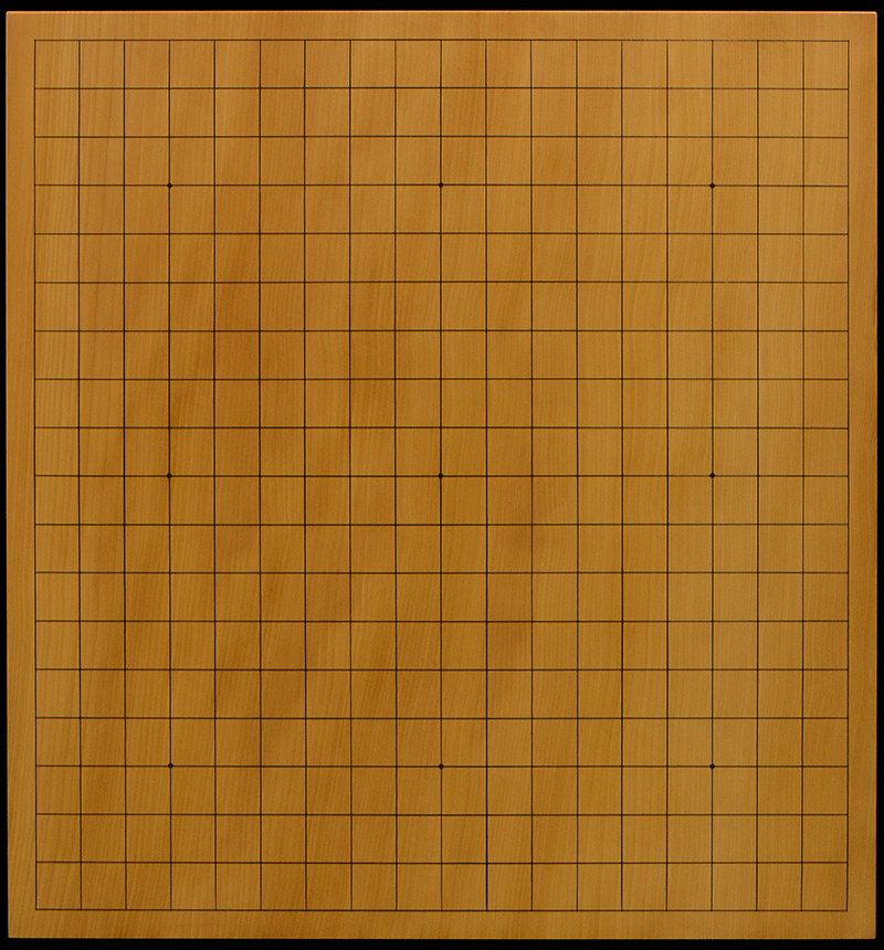 国産本榧足付碁盤 5寸5分（天地柾） ga50050 | 前川榧碁盤店