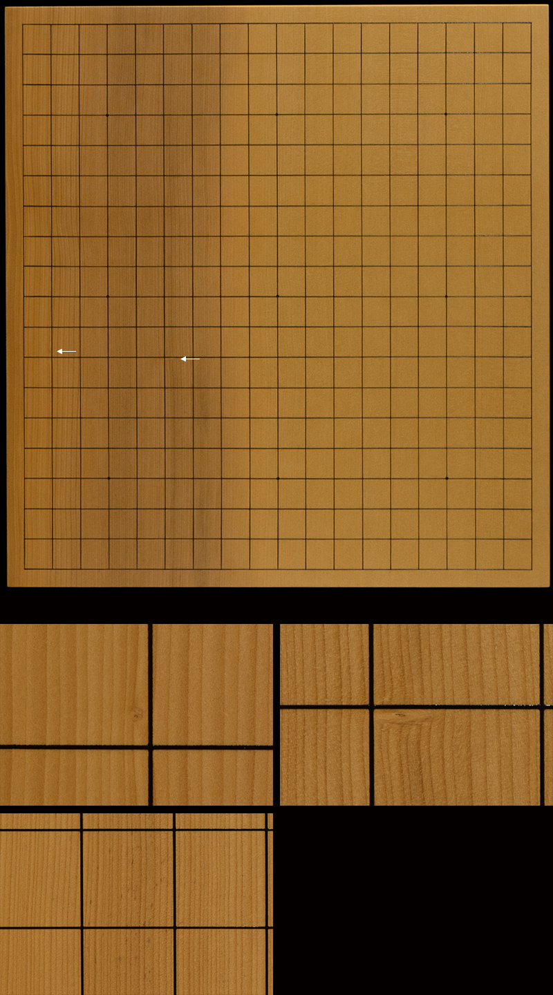 本榧足付碁盤 6寸3分（天柾） ga60029 | 前川榧碁盤店