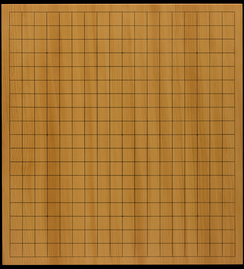 国産本榧足付碁盤 3寸8分（天地柾） ga30011 | 前川榧碁盤店