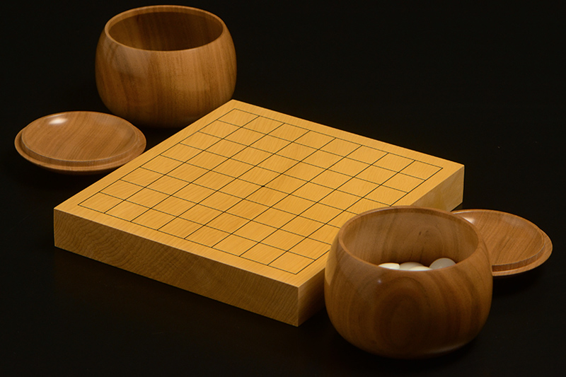 本榧9路盤セット | 初心者に最適な囲碁入門セット【前川榧碁盤店】