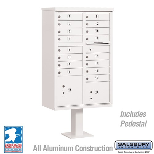 Cluster Box Unit III - 16 A Doors - White | Mailboxes.com