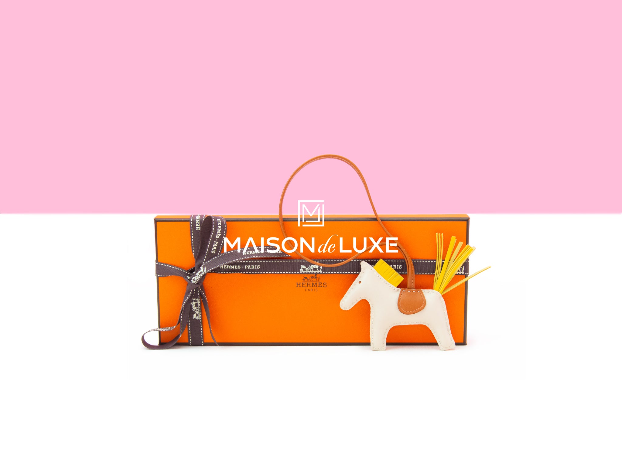 Hermes Craie / Jaune de Naples / Gold Rodeo Bag Charm PM – MAISON