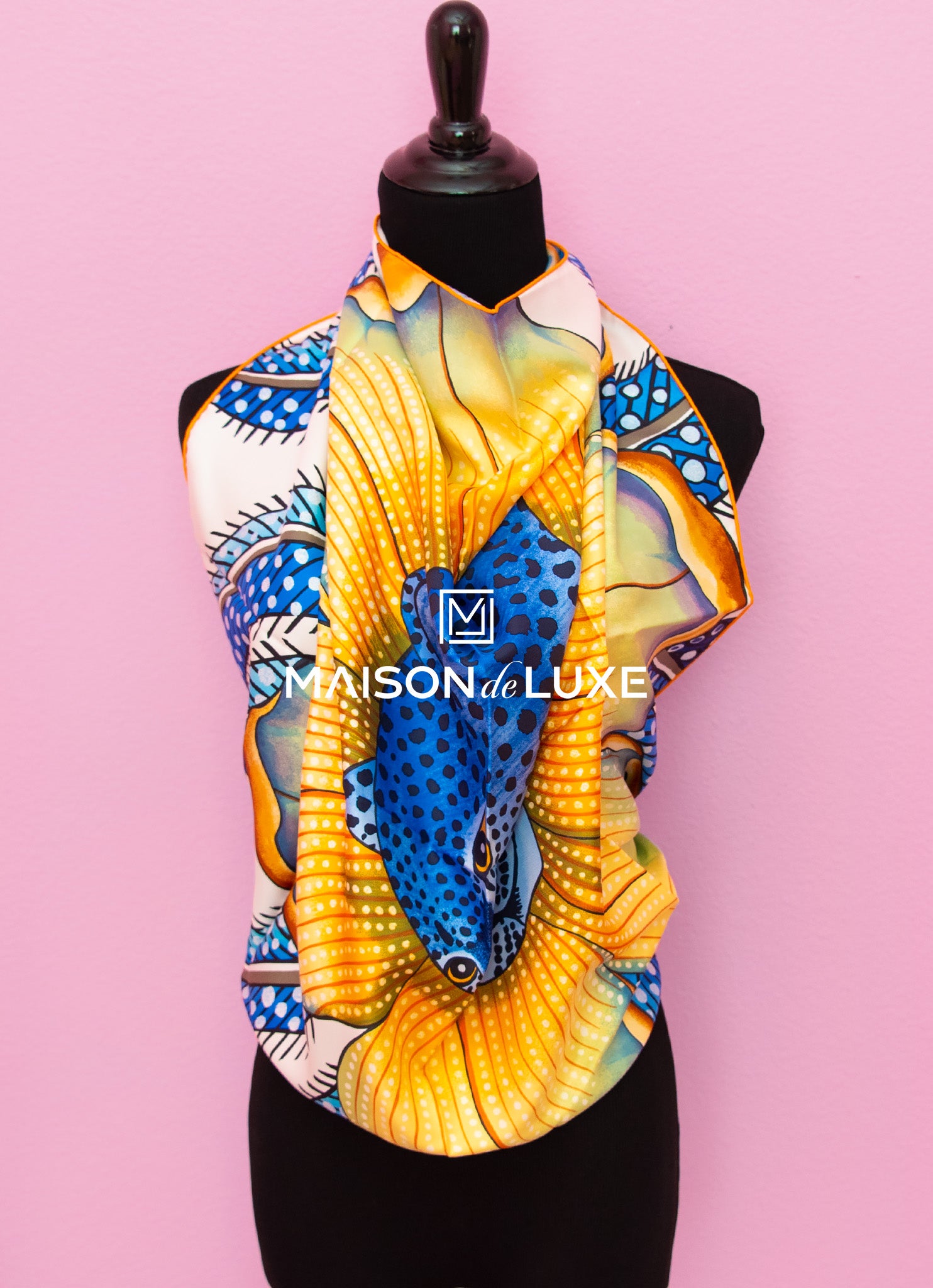 Hermes Baobab Cat White Twill Silk 90 cm 36