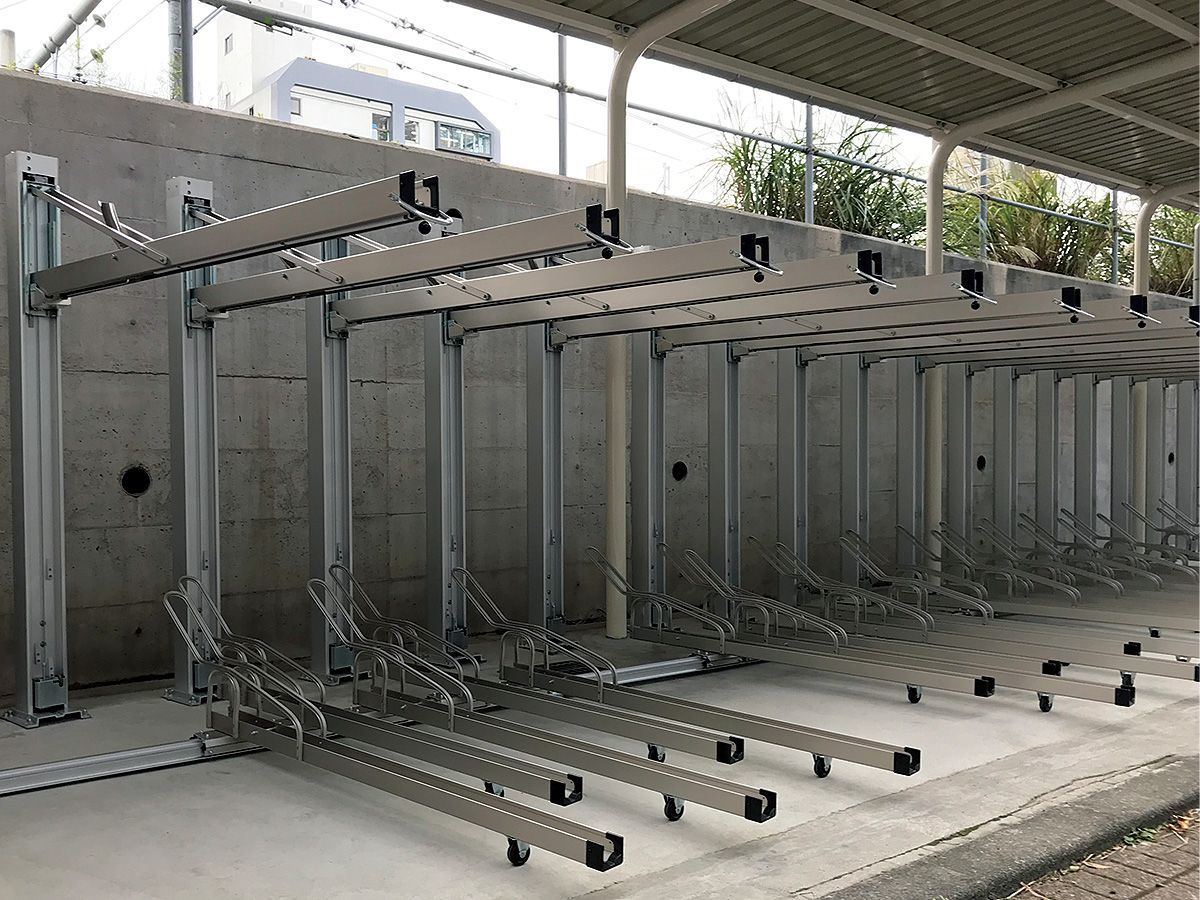 垂直2段式 自動上昇機能搭載 オートリターンラック MCY-GF型【上段