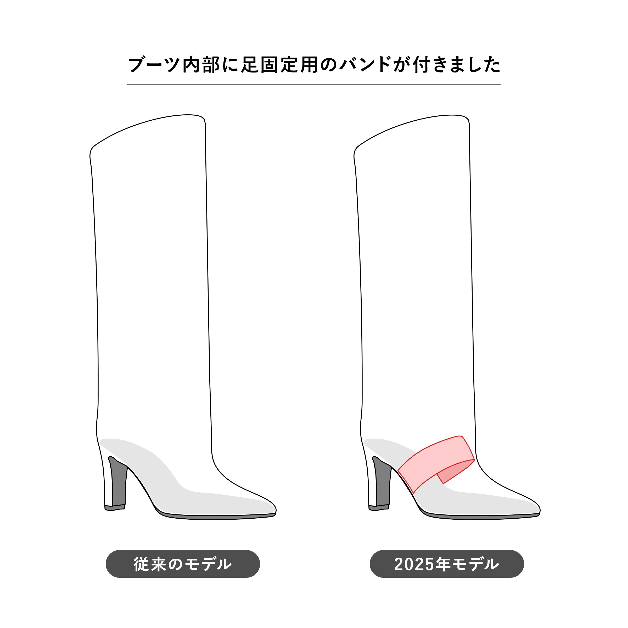 30%OFF：2025AW：ワイドシャフト ロングブーツ（m81007）ブラック