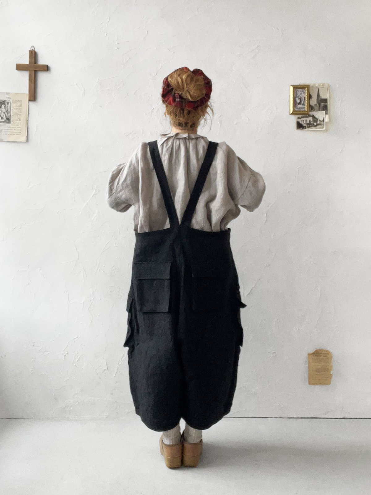 SO／タックフリル襟2wayブラウス・グレーギンガム - MARCHE' DE SOEUR