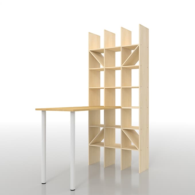 スタンディングテーブル付き本棚|スタンディングデスクの通販は