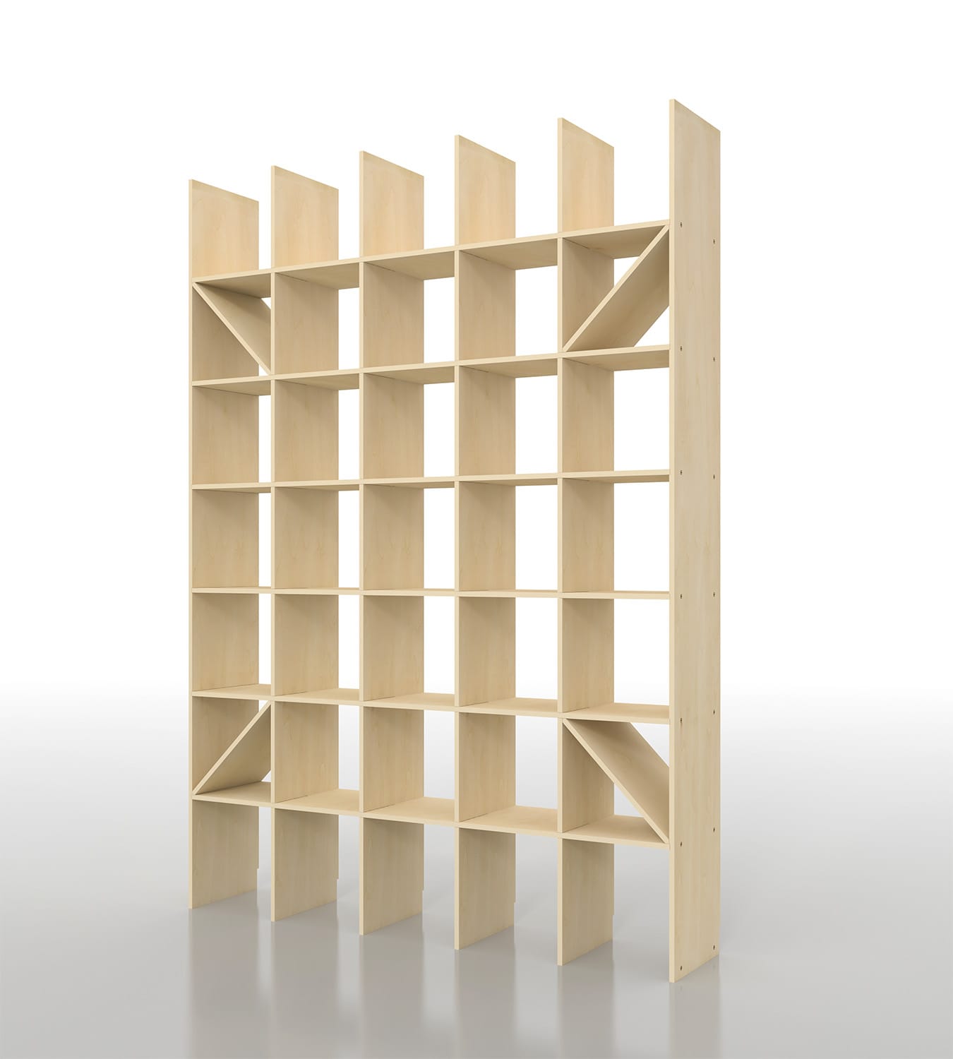 壁一面の本棚 奥行350mm（最下段なし）縦7コマ×横5コマ|Shelfシリーズ