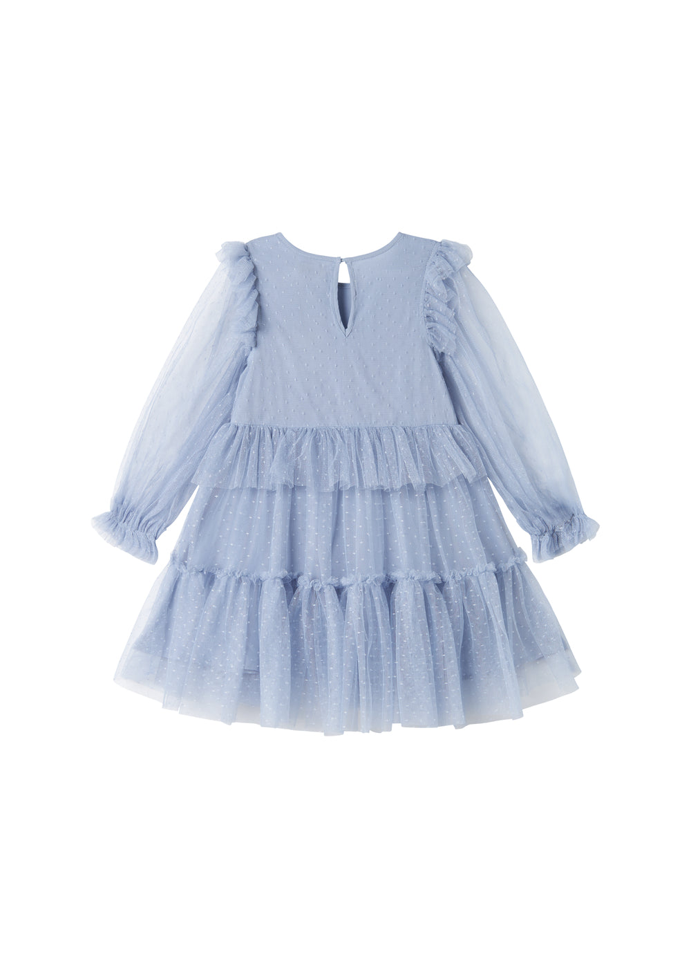 Long-sleeved tulle dress for children in soft purple hue – MarMar