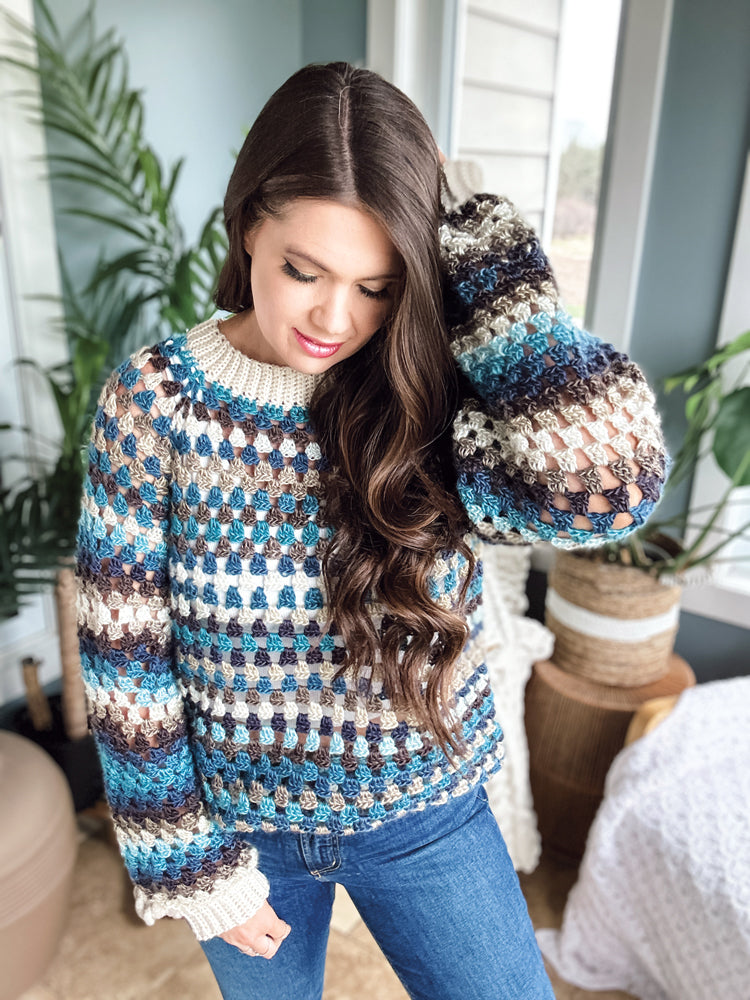 Granny Pop Crochet Pullover Sweater – Mary Maxim