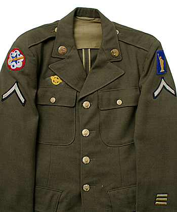 1940年代USAAFアメリカ陸軍士官制服ウールシャツネクタイセット