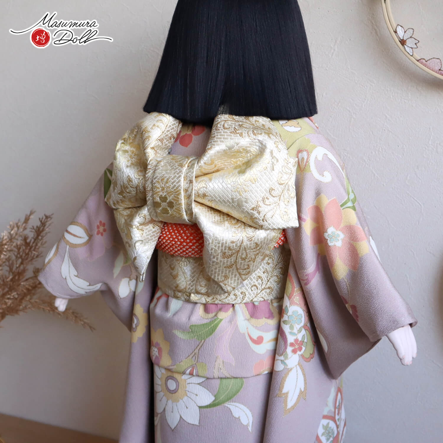 元賀章介作 20号 別染 正絹 京友禅 手縫い衣装 市松人形 女の子