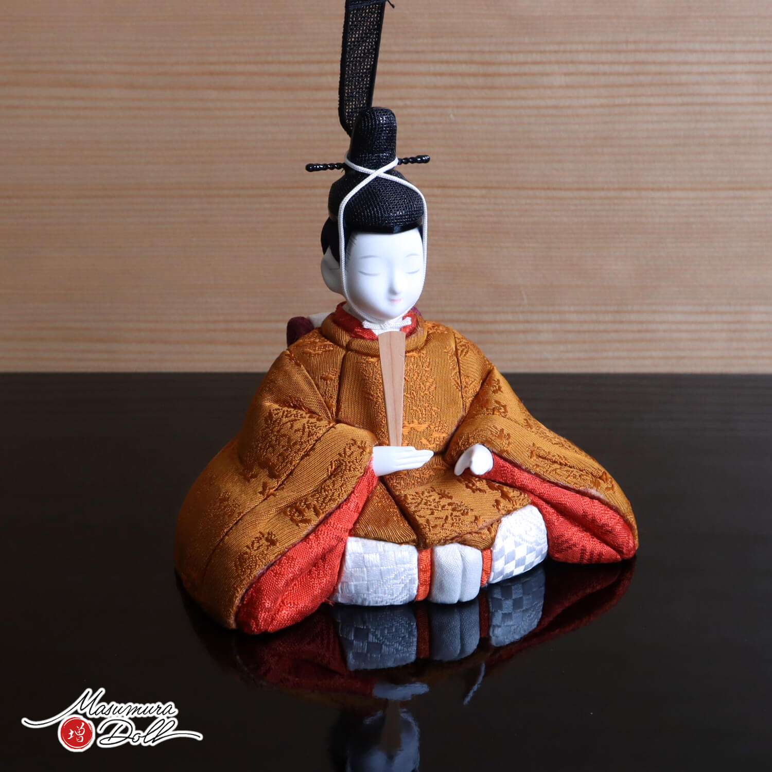 伝統的工芸品 三世・金林真多呂作 「雅雛」正絹西陣織 黄櫨染 天皇陛下