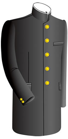 中ラン学生服 2364／着丈80cm／学生服の通信販売｜学生服の マスコ