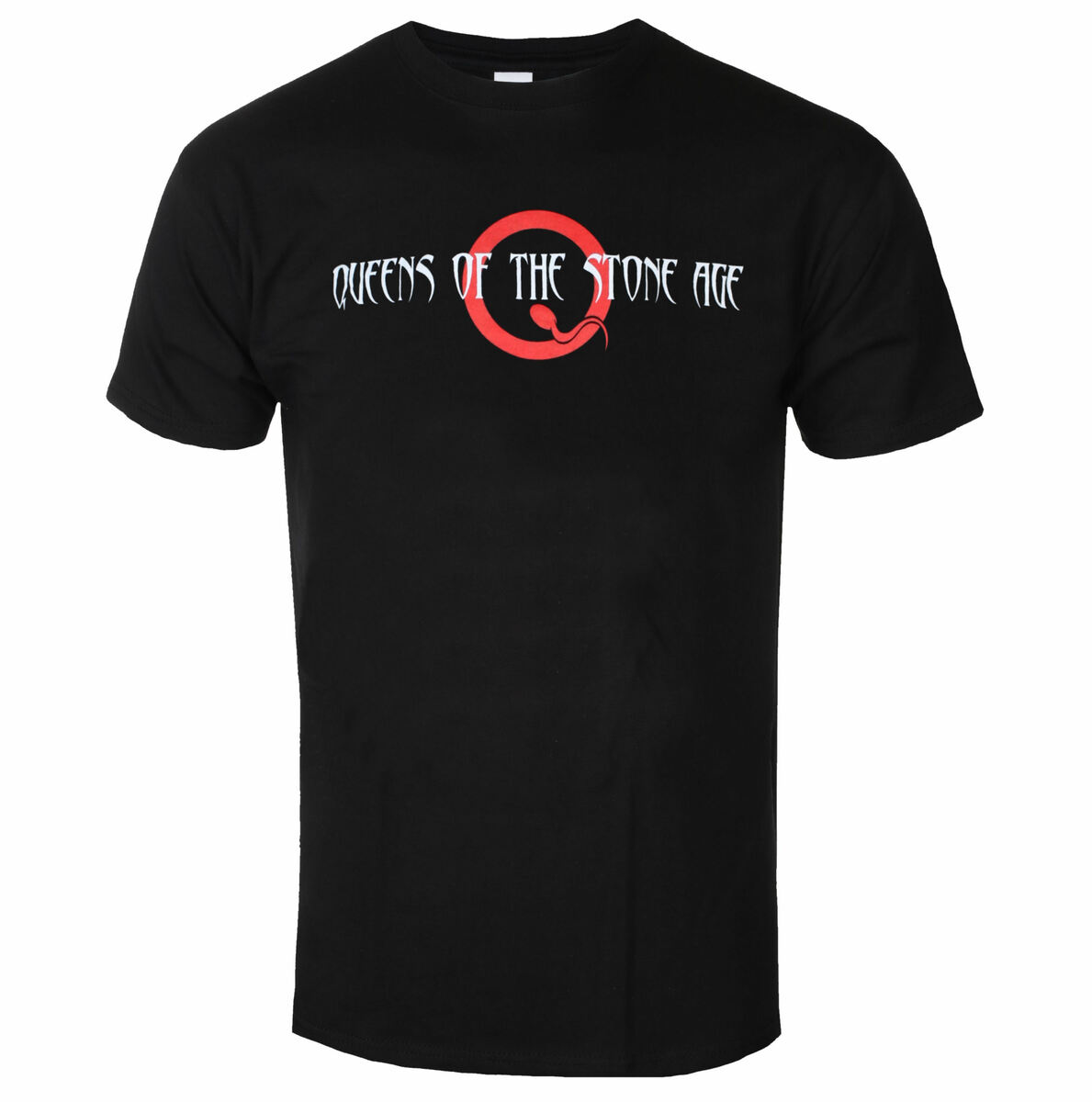 men's t-shirt Queens of the Stone Age - Text Logo & Q - BLACK
