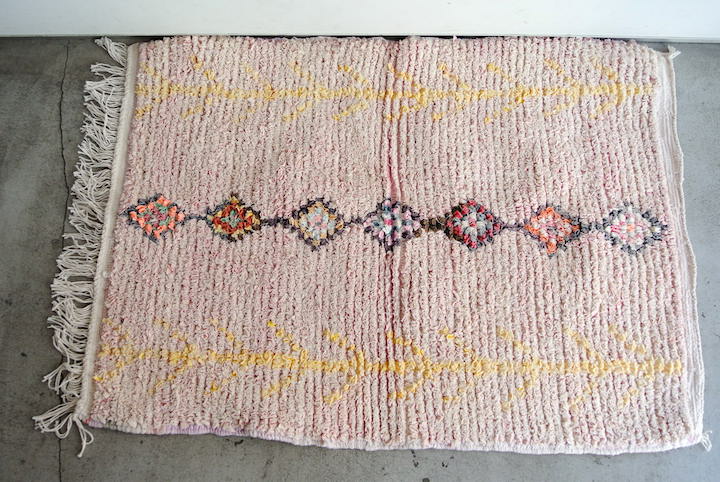 SALE】モロッコラグ｜ボシャルウィット・ピンクダイヤC（約96×73cm