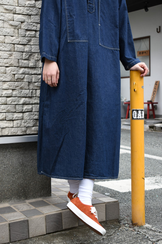 For WOMEN】orslow (オアスロウ) PULLOVER DENIM DRESS [ONE WASH]