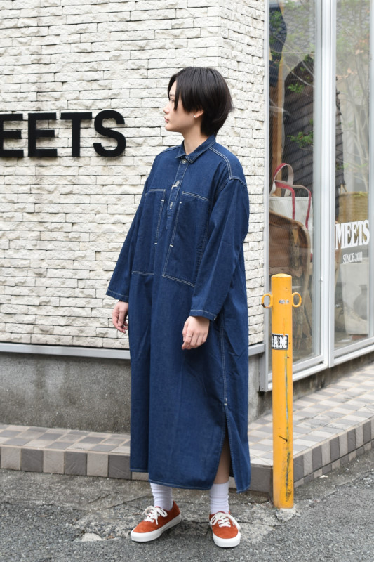 For WOMEN】orslow (オアスロウ) PULLOVER DENIM DRESS [ONE WASH]