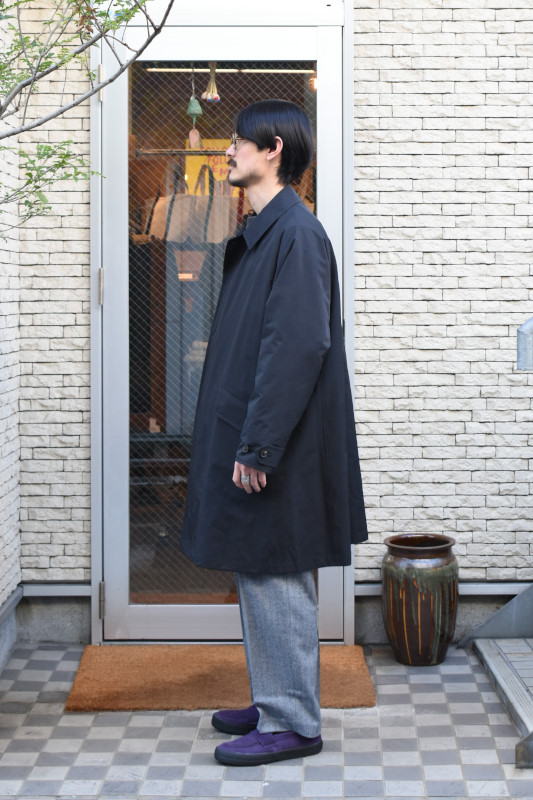 SCYE BASICS (サイベーシックス) High Density Mil Cloth Coat [BLACK]
