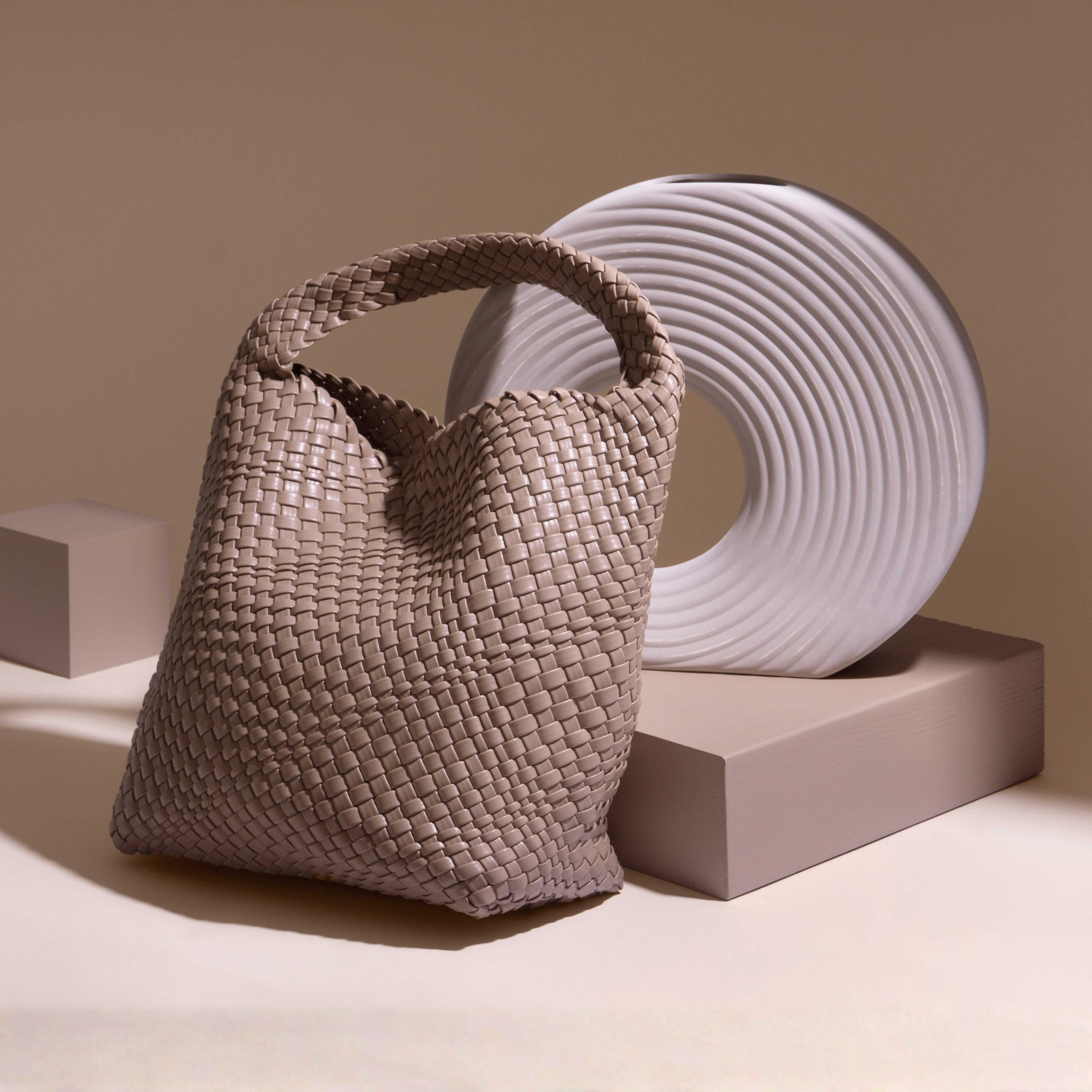 Ivory Monroe Recycled Vegan Leather Flower Top Handle Crossbody