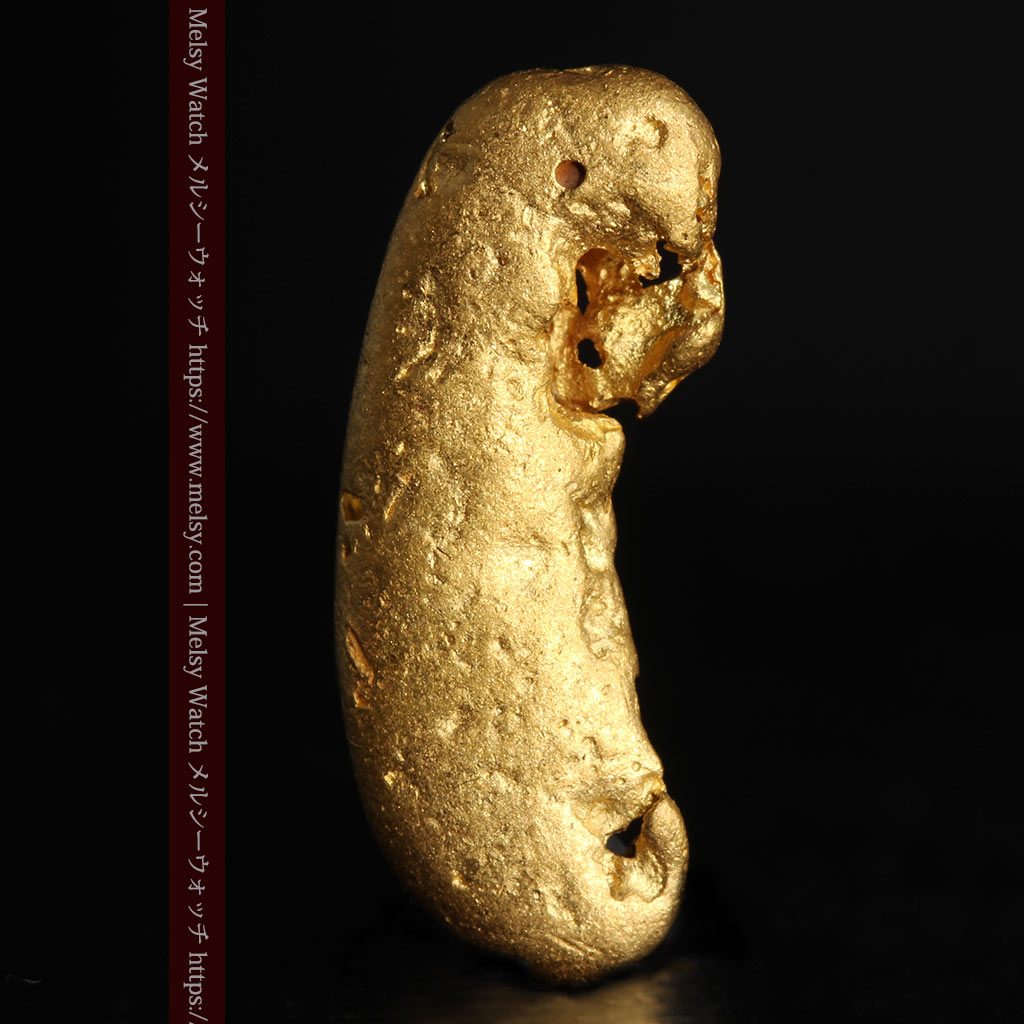 2.80gの太古の勾玉のような形をした自然金