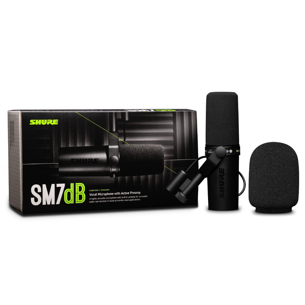 SHURE SM7dB マイクプリ内蔵 ダイナミックマイク【福山楽器センター】
