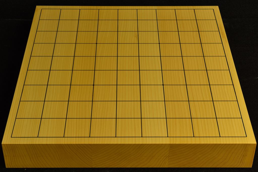 卓上将棋盤 本榧(日本産)柾目三枚接合 t6504
