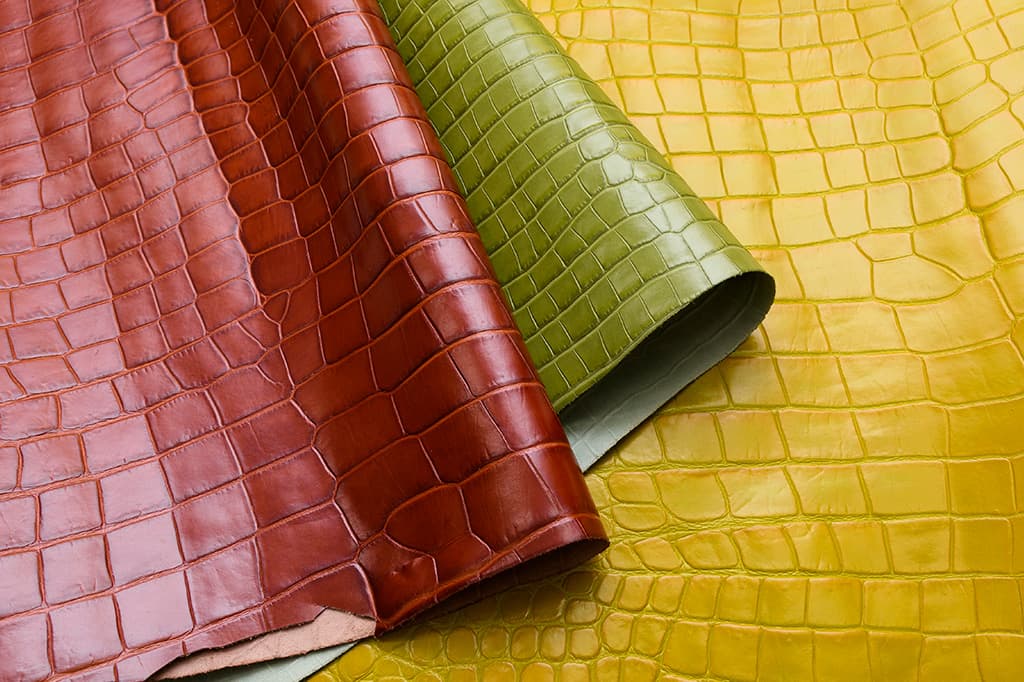アウトレット】イタリア産クロコ型押しレザー｜革販売ミヤツグ - 皮革
