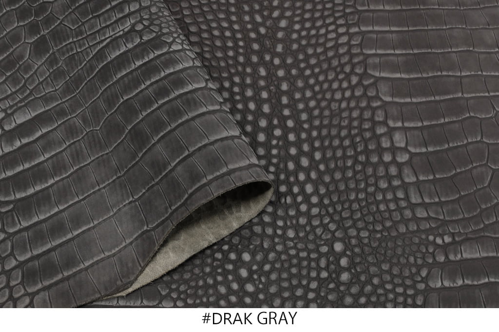 アウトレット】イタリア産クロコ型押しヌバックレザー｜革販売ミヤツグ