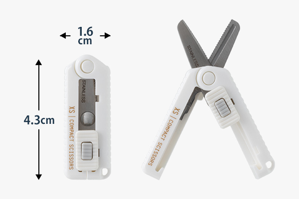 ハサミ・カッター｜XS コンパクトハサミ ギザ刃 白(35648006)｜ミドリ