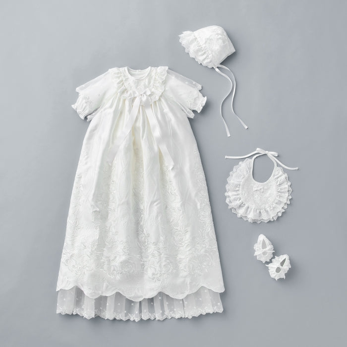 ゴールドレーベル】シルクレースセレモニードレスセット – ミキハウス