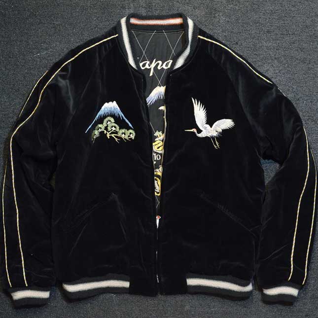 テーラー東洋【港商】別珍スペシャルスカジャン『RED CROWNED CRANE