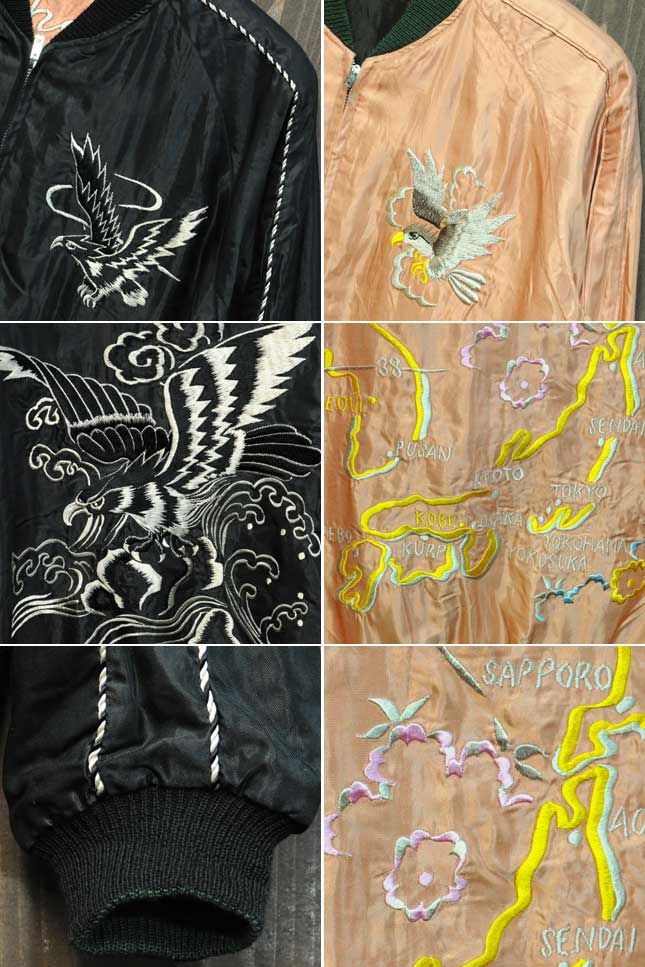 テーラー東洋スカジャンSOUVENIR JACKET「鷹×Japan Map」復刻