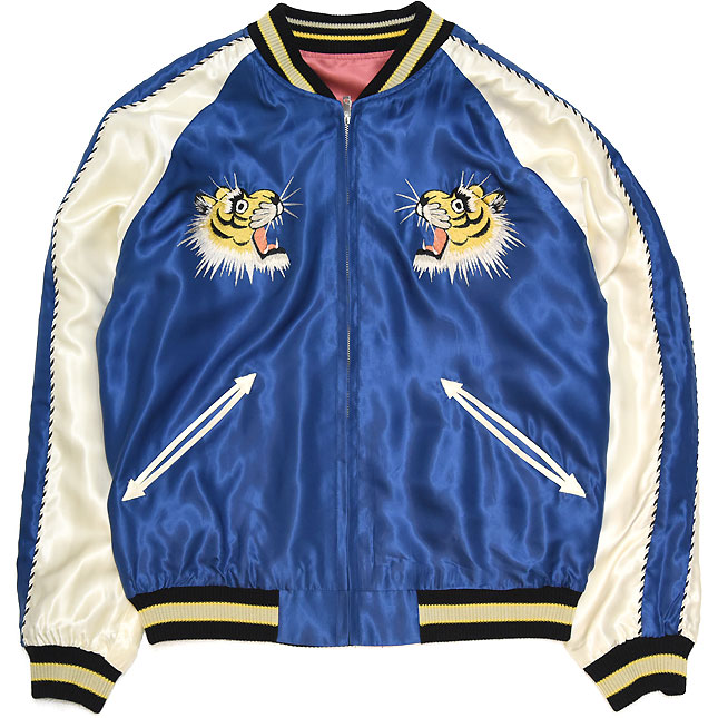 東洋スカジャン「ROARING TIGER×BLACK DRAGON」リバーシブルアセテート