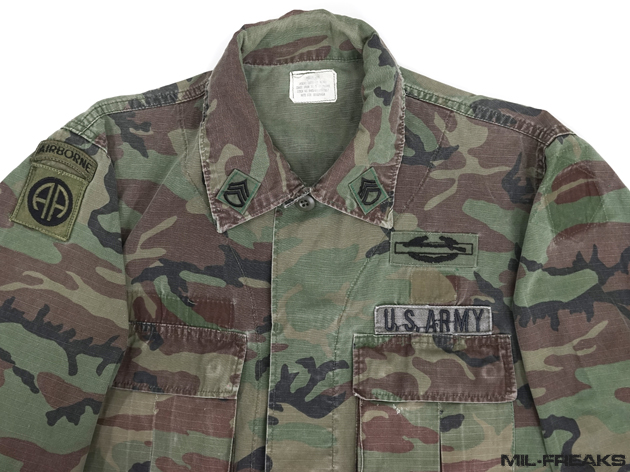一点物] 米軍実物 BDU フィールドジャケット 陸軍 第82空挺師団 ウッド