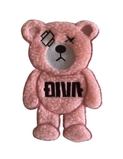 限定カラー】もこもこ クマ ワッペン刺繍Tシャツ 3D刺繍 Tシャツ 半袖