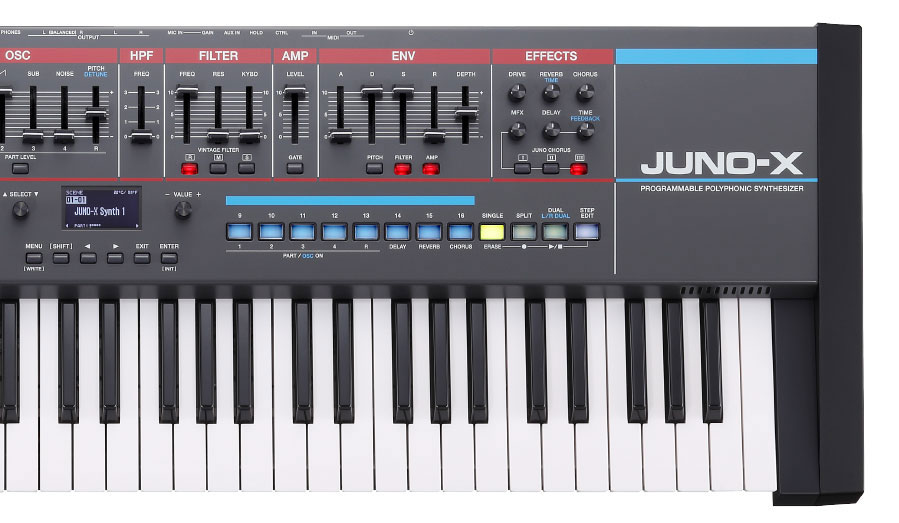 RolandがJUNO-Xを発表！新開発ネイティブエンジンも搭載で、3種のJUNO