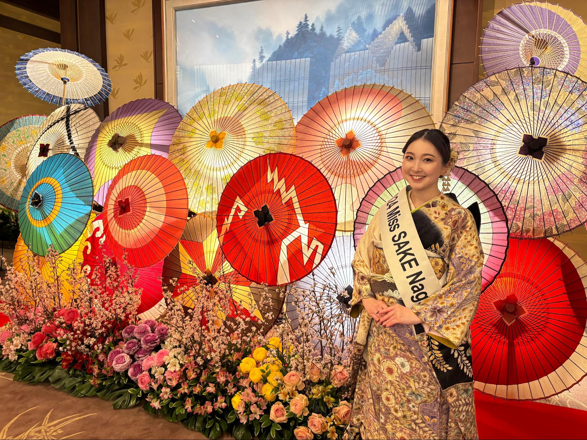 外務大臣及び長野県知事共催レセプション」に2024 Miss SAKE 長野 宮澤