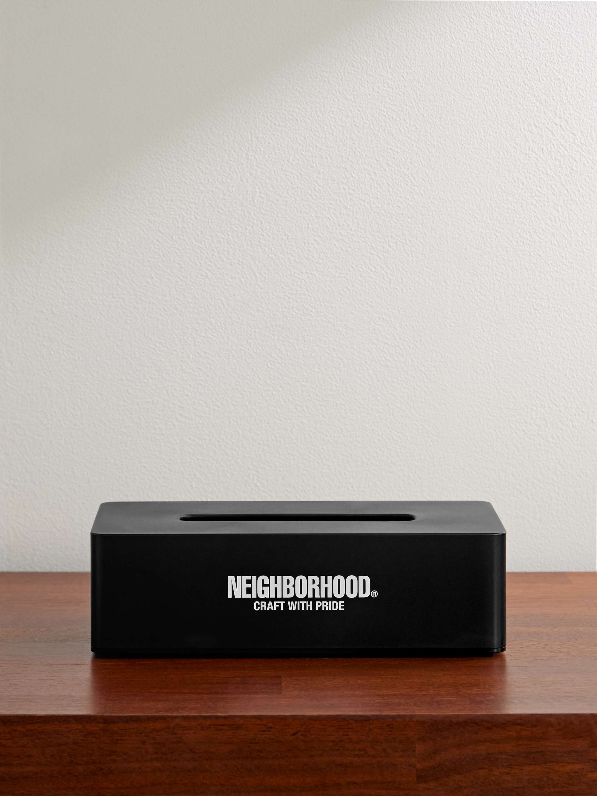 NEIGHBORHOOD LOGO STEEL TRAY TISSUE CASE