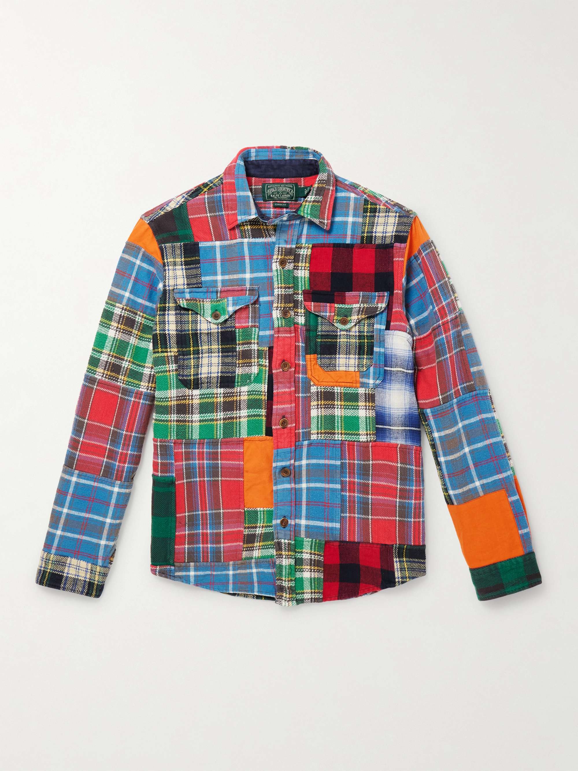 POLO RALPH LAUREN Polo Country Checked Patchwork Cotton-Flannel