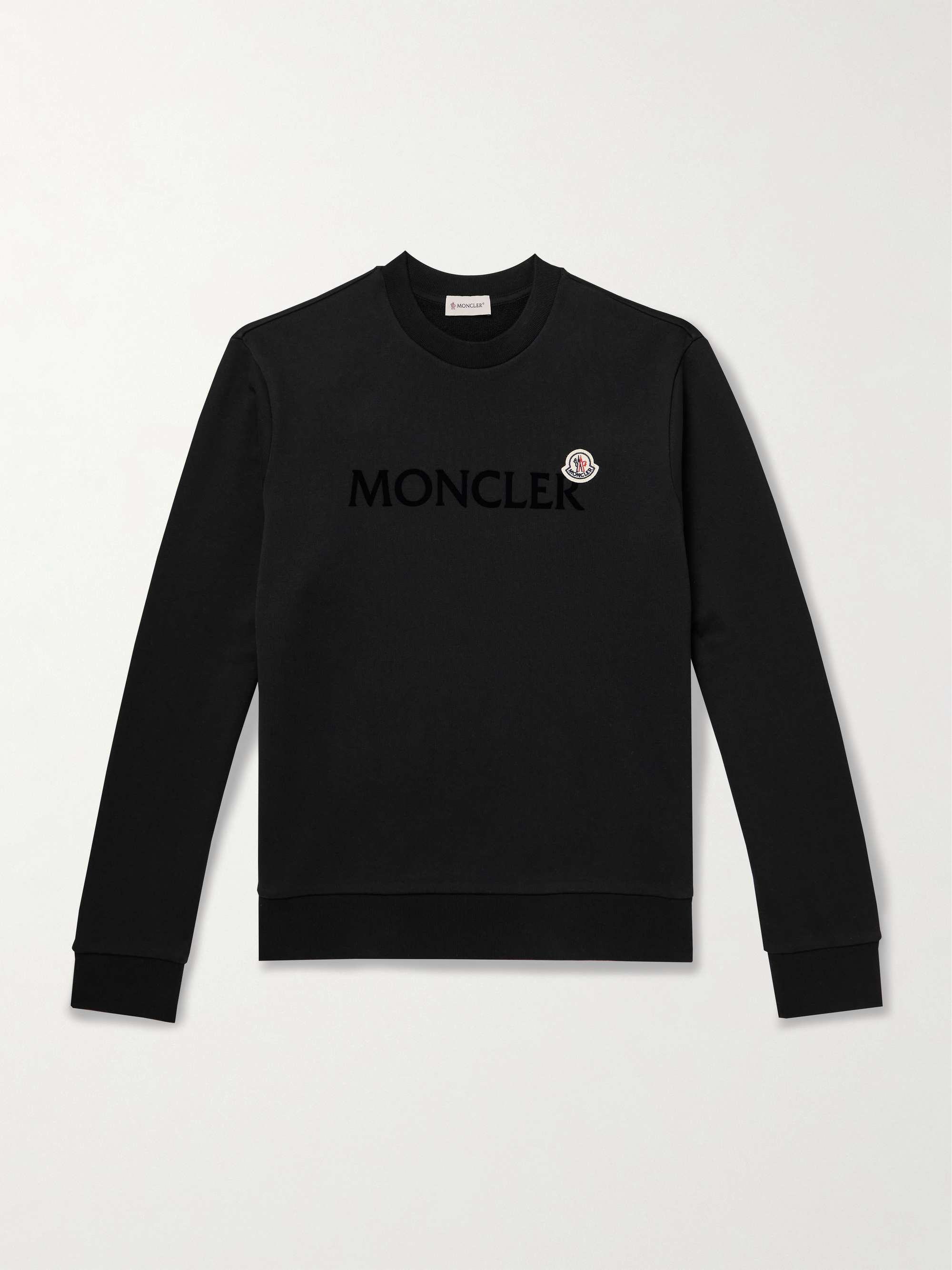 MONCLER Logo-Appliquéd Cotton-Jersey Sweatshirt for Men | MR PORTER
