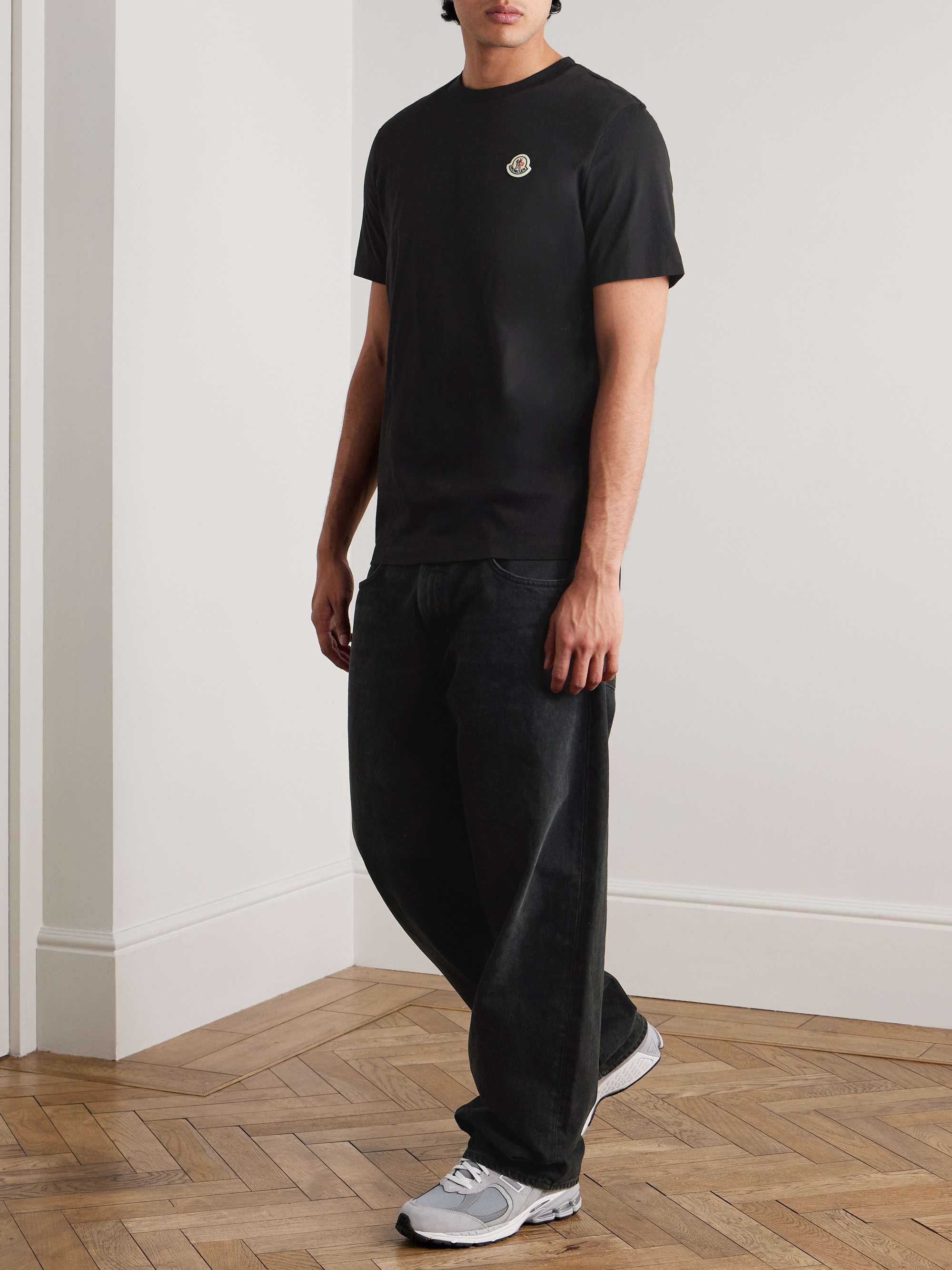 MONCLER Three-Pack Logo-Appliquéd Cotton-Jersey T-Shirts for Men