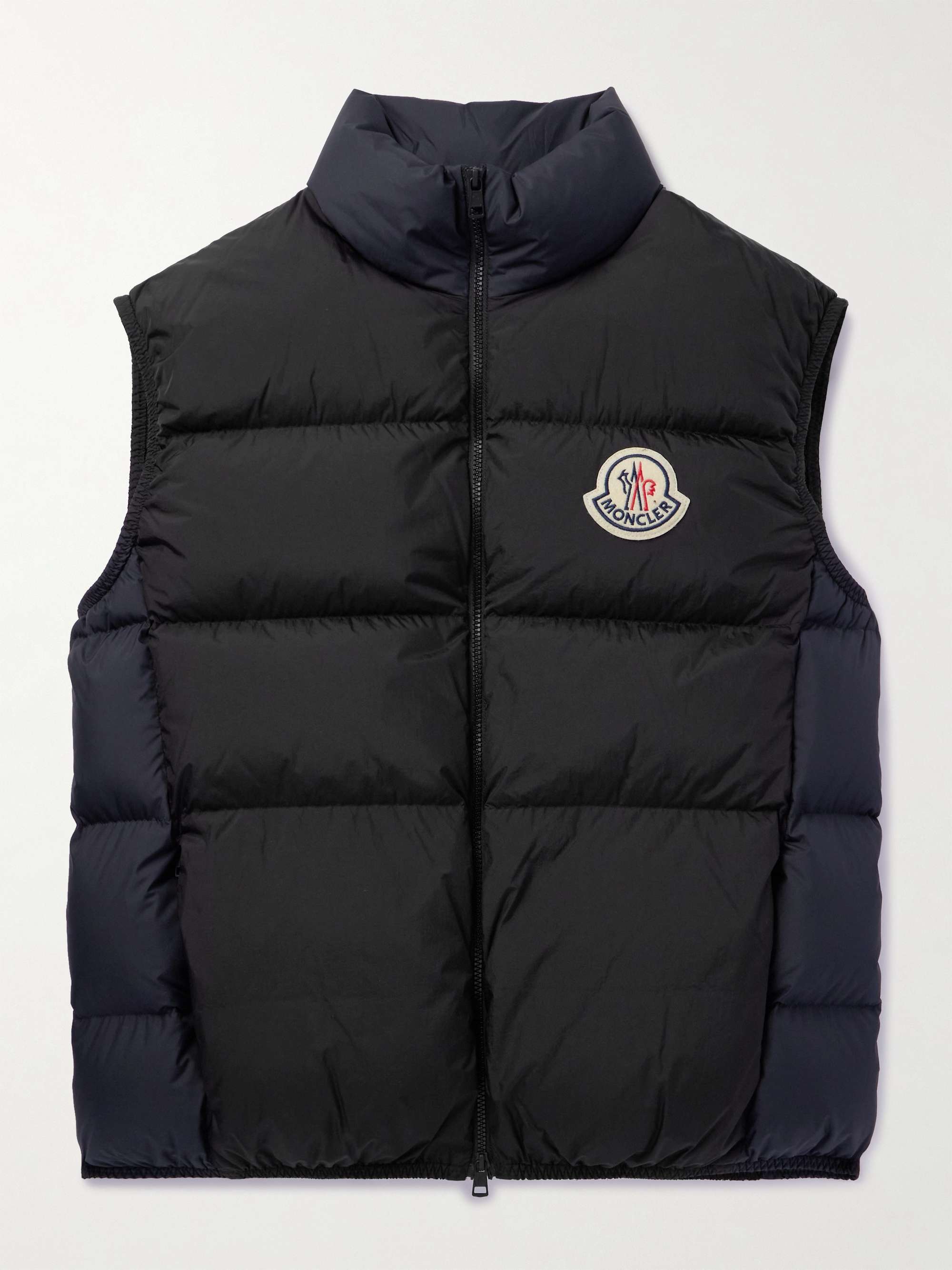 MONCLER Almaz Logo-Appliquéd Two-Tone Quilted Shell Down Gilet for