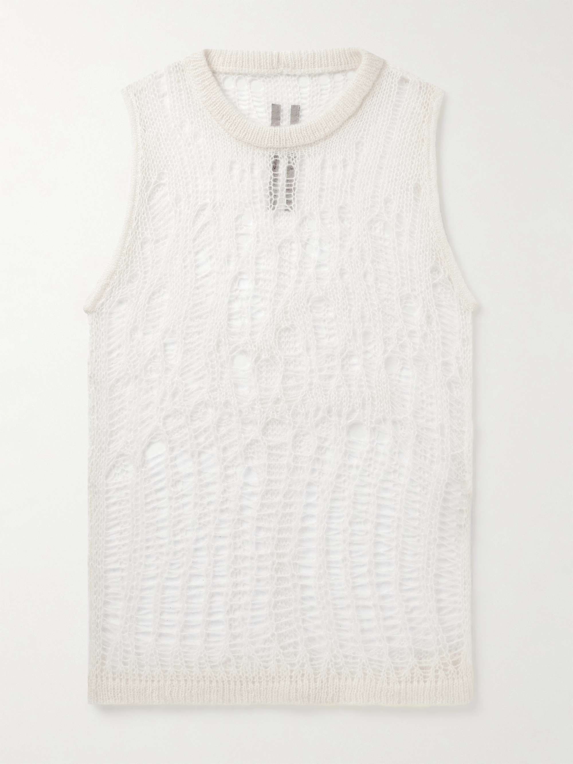 RICK OWENS Open-Knit Tank Top for Men | MR PORTER